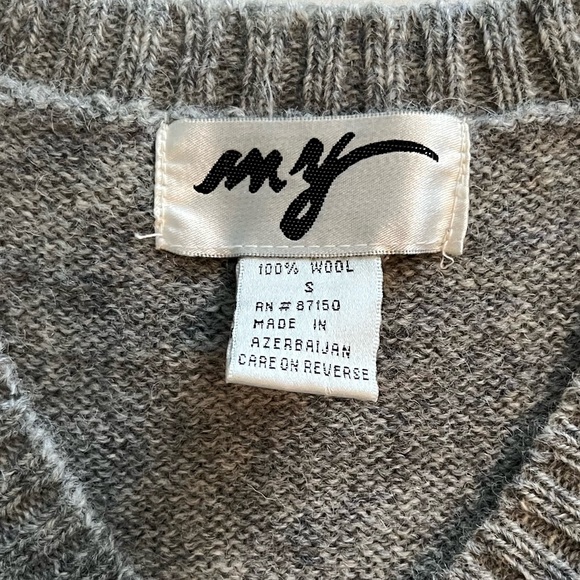 Dark Academia 90s Preppy 100% Wool Vest Size S Juniors - Picture 11 of 16